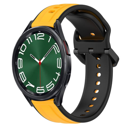 20mm Convex Loop Two-Color Silicone Watch Band, For Samsung Galaxy Watch 6 40mm, For Samsung Galaxy Watch 6 Classic 43mm - DealBuddy