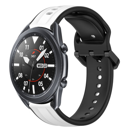 22mm Convex Loop Two-Color Silicone Watch Band, For Samsung Galaxy Watch3 45mm, For Samsung Galaxy Watch 46mm, For Samsung Gear S3 Classic, For Samsung Gear S3 Frontier - DealBuddy