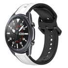 22mm Convex Loop Two-Color Silicone Watch Band, For Samsung Galaxy Watch3 45mm, For Samsung Galaxy Watch 46mm, For Samsung Gear S3 Classic, For Samsung Gear S3 Frontier - DealBuddy