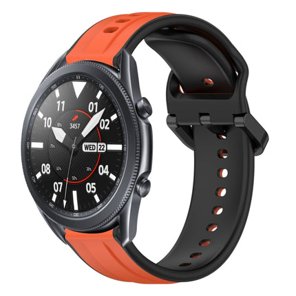 22mm Convex Loop Two-Color Silicone Watch Band, For Samsung Galaxy Watch3 45mm, For Samsung Galaxy Watch 46mm, For Samsung Gear S3 Classic, For Samsung Gear S3 Frontier - DealBuddy
