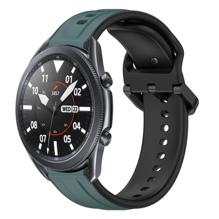 22mm Convex Loop Two-Color Silicone Watch Band, For Samsung Galaxy Watch3 45mm, For Samsung Galaxy Watch 46mm, For Samsung Gear S3 Classic, For Samsung Gear S3 Frontier - DealBuddy