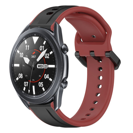 22mm Convex Loop Two-Color Silicone Watch Band, For Samsung Galaxy Watch3 45mm, For Samsung Galaxy Watch 46mm, For Samsung Gear S3 Classic, For Samsung Gear S3 Frontier - DealBuddy