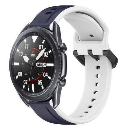 22mm Convex Loop Two-Color Silicone Watch Band, For Samsung Galaxy Watch3 45mm, For Samsung Galaxy Watch 46mm, For Samsung Gear S3 Classic, For Samsung Gear S3 Frontier - DealBuddy