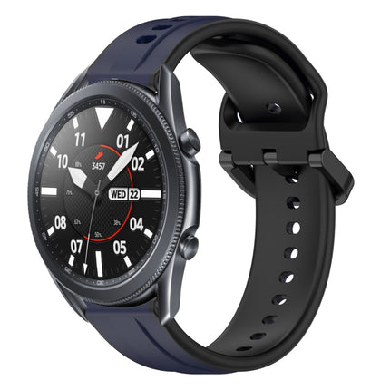 22mm Convex Loop Two-Color Silicone Watch Band, For Samsung Galaxy Watch3 45mm, For Samsung Galaxy Watch 46mm, For Samsung Gear S3 Classic, For Samsung Gear S3 Frontier - DealBuddy