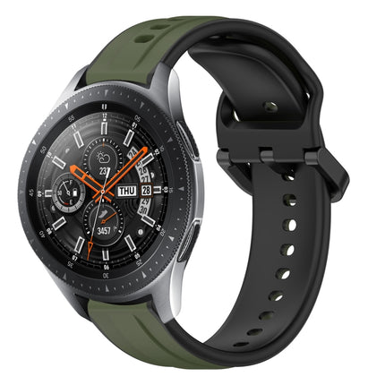 22mm Convex Loop Two-Color Silicone Watch Band, For Samsung Galaxy Watch3 45mm, For Samsung Galaxy Watch 46mm, For Samsung Gear S3 Classic, For Samsung Gear S3 Frontier - DealBuddy