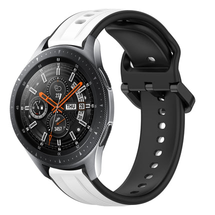22mm Convex Loop Two-Color Silicone Watch Band, For Samsung Galaxy Watch3 45mm, For Samsung Galaxy Watch 46mm, For Samsung Gear S3 Classic, For Samsung Gear S3 Frontier - DealBuddy