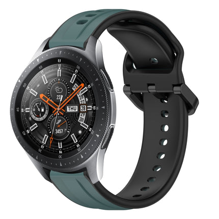 22mm Convex Loop Two-Color Silicone Watch Band, For Samsung Galaxy Watch3 45mm, For Samsung Galaxy Watch 46mm, For Samsung Gear S3 Classic, For Samsung Gear S3 Frontier - DealBuddy