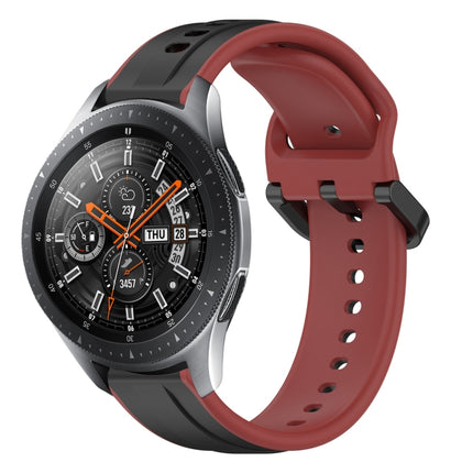 22mm Convex Loop Two-Color Silicone Watch Band, For Samsung Galaxy Watch3 45mm, For Samsung Galaxy Watch 46mm, For Samsung Gear S3 Classic, For Samsung Gear S3 Frontier - DealBuddy