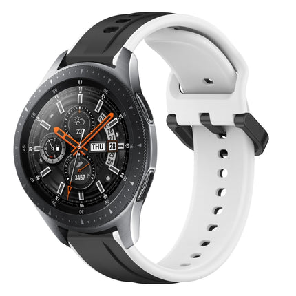 22mm Convex Loop Two-Color Silicone Watch Band, For Samsung Galaxy Watch3 45mm, For Samsung Galaxy Watch 46mm, For Samsung Gear S3 Classic, For Samsung Gear S3 Frontier - DealBuddy