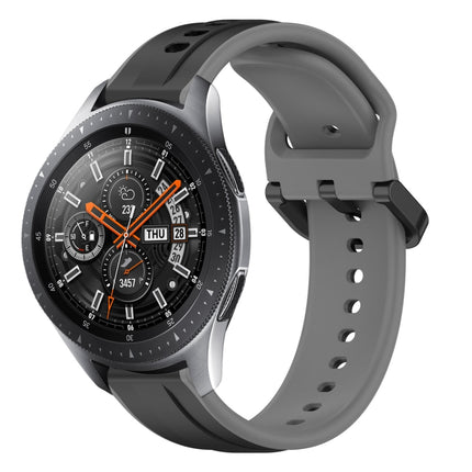 22mm Convex Loop Two-Color Silicone Watch Band, For Samsung Galaxy Watch3 45mm, For Samsung Galaxy Watch 46mm, For Samsung Gear S3 Classic, For Samsung Gear S3 Frontier - DealBuddy