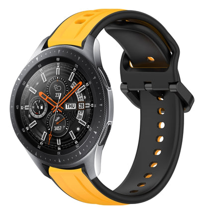 22mm Convex Loop Two-Color Silicone Watch Band, For Samsung Galaxy Watch3 45mm, For Samsung Galaxy Watch 46mm, For Samsung Gear S3 Classic, For Samsung Gear S3 Frontier - DealBuddy