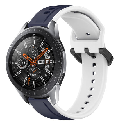 22mm Convex Loop Two-Color Silicone Watch Band, For Samsung Galaxy Watch3 45mm, For Samsung Galaxy Watch 46mm, For Samsung Gear S3 Classic, For Samsung Gear S3 Frontier - DealBuddy