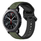For Samsung Gear S3 Frontier / Dark Green+Black