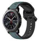 For Samsung Gear S3 Frontier / Olive Green + Black
