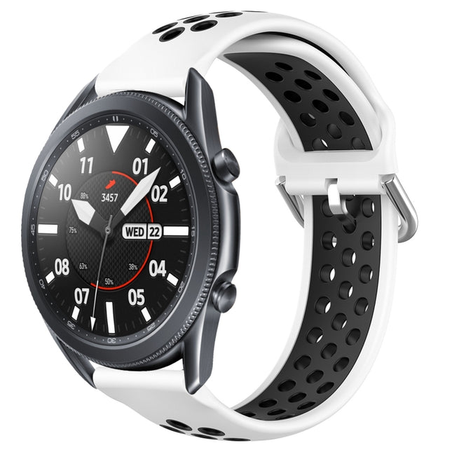 22mm Perforated Breathable Sports Silicone Watch Band, For Samsung Galaxy Watch3 45mm, For Samsung Gear S3 Classic, For Samsung Gear S3 Frontier - DealBuddy