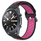 For Samsung Galaxy Watch3 45mm / Black+Rose Red