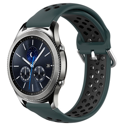 22mm Perforated Breathable Sports Silicone Watch Band, For Samsung Galaxy Watch3 45mm, For Samsung Gear S3 Classic, For Samsung Gear S3 Frontier - DealBuddy