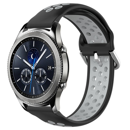 22mm Perforated Breathable Sports Silicone Watch Band, For Samsung Galaxy Watch3 45mm, For Samsung Gear S3 Classic, For Samsung Gear S3 Frontier - DealBuddy