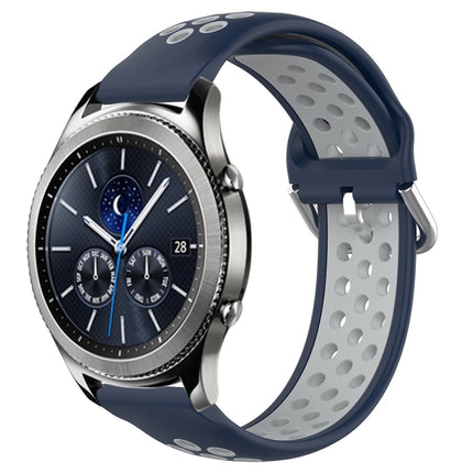 22mm Perforated Breathable Sports Silicone Watch Band