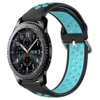 For Samsung Gear S3 Frontier / Black+Blue