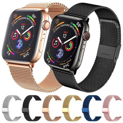 Milan Metal Steel Mesh Integrated Buckle Watch Band