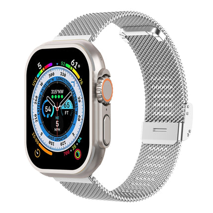 Milan Metal Steel Mesh Integrated Buckle Watch Band, For Apple Watch Series 8&7 41mm, For Apple Watch Ultra 49mm / Series 8&7 45mm - DealBuddy