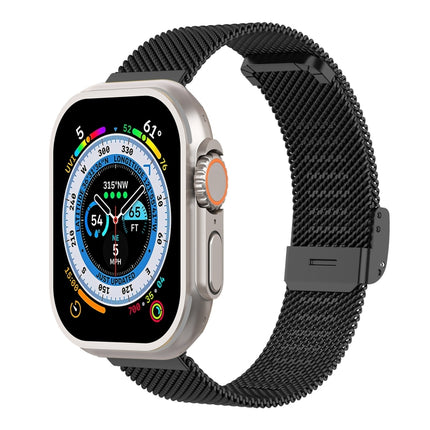 Milan Metal Steel Mesh Integrated Buckle Watch Band, For Apple Watch Series 8&7 41mm, For Apple Watch Ultra 49mm / Series 8&7 45mm - DealBuddy