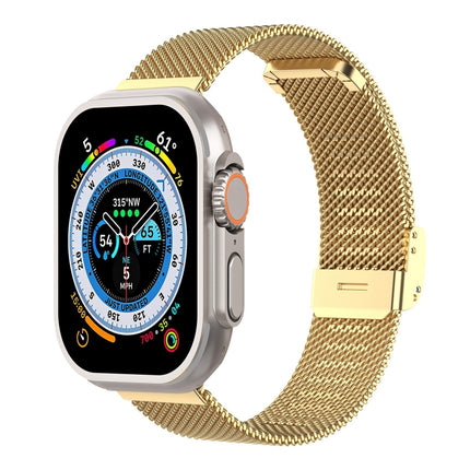 Milan Metal Steel Mesh Integrated Buckle Watch Band, For Apple Watch Series 8&7 41mm, For Apple Watch Ultra 49mm / Series 8&7 45mm - DealBuddy