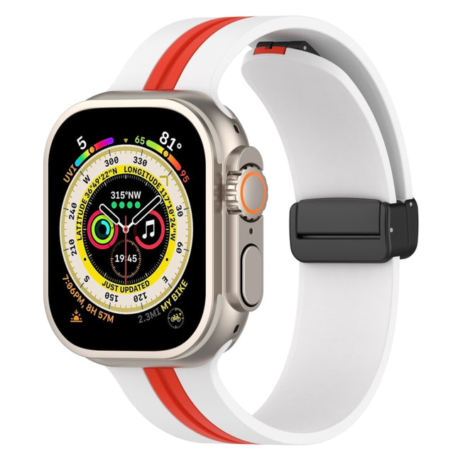 Magnetic Clasp Two-Color Silicone Watch Band