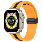 Magnetic Clasp Two-Color Silicone Watch Band, For Apple Watch Ultra 49mm, For Apple Watch Series 8&7 45mm, For Apple Watch Series 8&7 41mm - DealBuddy