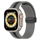 Magnetic Clasp Two-Color Silicone Watch Band, For Apple Watch Ultra 49mm, For Apple Watch Series 8&7 45mm, For Apple Watch Series 8&7 41mm - DealBuddy