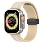 Magnetic Clasp Two-Color Silicone Watch Band, For Apple Watch Ultra 49mm, For Apple Watch Series 8&7 45mm, For Apple Watch Series 8&7 41mm - DealBuddy