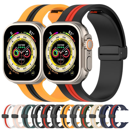 Magnetic Clasp Two-Color Silicone Watch Band