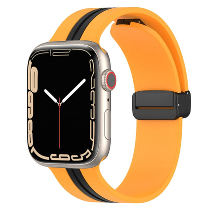 Magnetic Clasp Two-Color Silicone Watch Band, For Apple Watch Ultra 49mm, For Apple Watch Series 8&7 45mm, For Apple Watch Series 8&7 41mm - DealBuddy