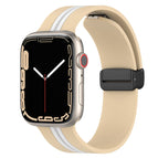 For Apple Watch Series 8&7 45mm / Khaki + White