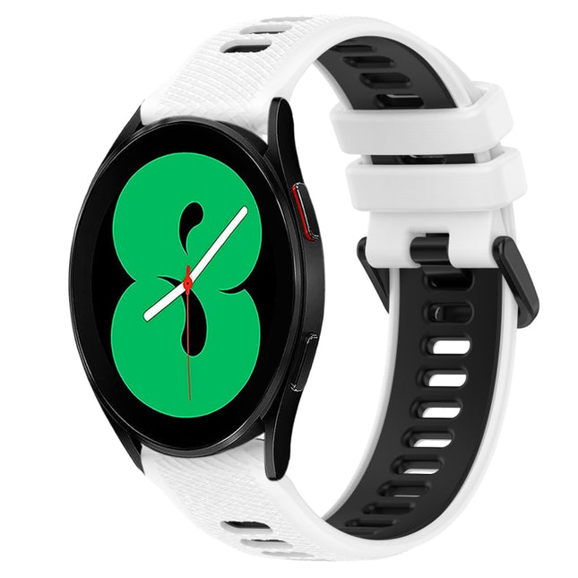 20mm Sports Two-Color Silicone Watch Band, For Samsung Galaxy Watch4 44mm, For Samsung Galaxy Watch4 40mm, For Samsung  Galaxy Watch4 Classic 42mm, For Samsung  Galaxy Watch4 Classic 46mm - DealBuddy