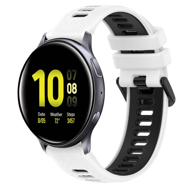 20mm Sports Two-Color Silicone Watch Band, For Samsung Galaxy Watch Active2 40mm, For Samsung Galaxy Watch Active2 44mm, For Samsung Galaxy Watch 42mm, For Samsung Galaxy Watch 6 44mm - DealBuddy