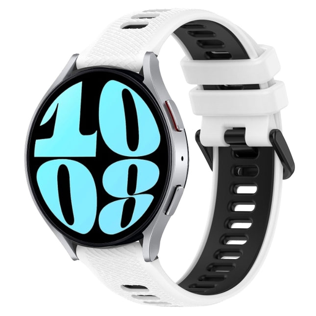 20mm Sports Two-Color Silicone Watch Band, For Samsung Galaxy Watch 6 40mm, For Samsung Galaxy Watch 6 Classic 43mm - DealBuddy