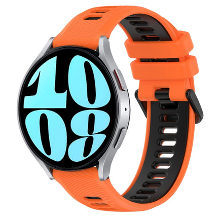 20mm Sports Two-Color Silicone Watch Band, For Samsung Galaxy Watch 6 40mm, For Samsung Galaxy Watch 6 Classic 43mm - DealBuddy