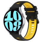 For Samsung Galaxy Watch 6 40mm / Black+Yellow