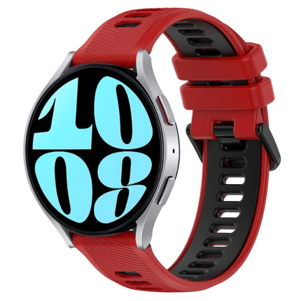 20mm Sports Two-Color Silicone Watch Band, For Samsung Galaxy Watch 6 40mm, For Samsung Galaxy Watch 6 Classic 43mm - DealBuddy