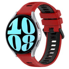 20mm Sports Two-Color Silicone Watch Band, For Samsung Galaxy Watch 6 40mm, For Samsung Galaxy Watch 6 Classic 43mm - DealBuddy