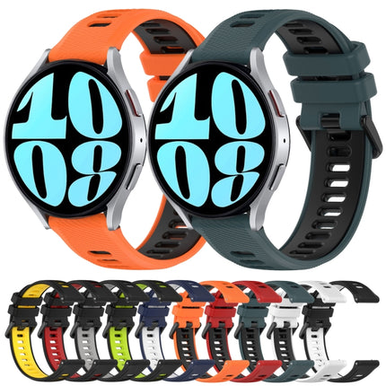 20mm Sports Two-Color Silicone Watch Band, For Samsung Galaxy Watch 6 40mm, For Samsung Galaxy Watch 6 Classic 43mm - DealBuddy