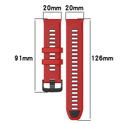 20mm Sports Two-Color Silicone Watch Band