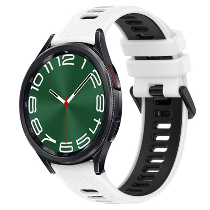 20mm Sports Two-Color Silicone Watch Band, For Samsung Galaxy Watch 6 40mm, For Samsung Galaxy Watch 6 Classic 43mm - DealBuddy