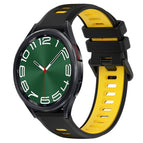 For Samsung Galaxy Watch 6 Classic 43mm / Black+Yellow