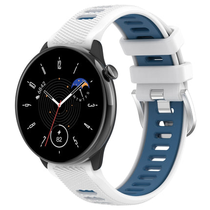 20mm Sports Two-Color Steel Buckle Silicone Watch Band, For Samsung Galaxy Watch 6 40mm, For Samsung Galaxy Watch 6 Classic 43mm - DealBuddy