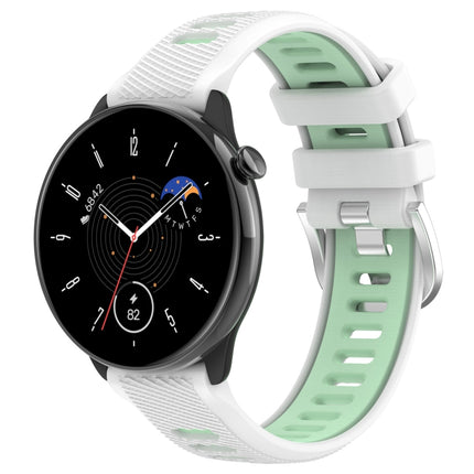 20mm Sports Two-Color Steel Buckle Silicone Watch Band, For Samsung Galaxy Watch 6 40mm, For Samsung Galaxy Watch 6 Classic 43mm - DealBuddy