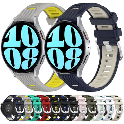 20mm Sports Two-Color Steel Buckle Silicone Watch Band