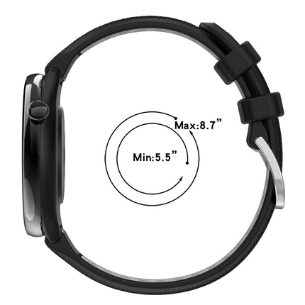 20mm Sports Two-Color Steel Buckle Silicone Watch Band